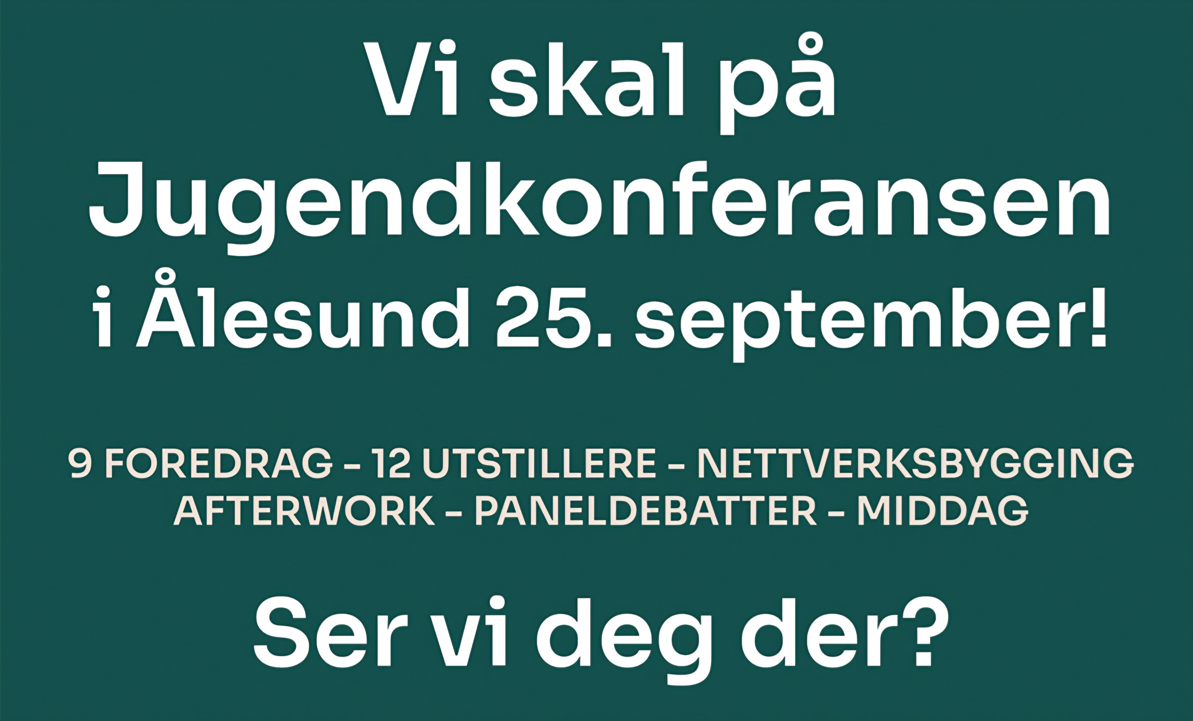 Banner - Jugendkonferansen 25. september 2025 - Leverandører